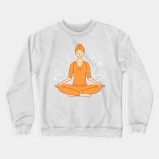 Inner Peace Meditation Girl Crewneck Sweatshirt